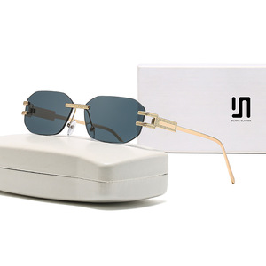 แว่นตา Dilisha รุ่น Unisex กรอบโลหะไร้ขอบ เลนส์ PC ป้องกันรังสียูวี 400  แบบ 3 ชิ้น น้ำหนักเบา ดีไซน์ทรงเหลี่ยม - Product Image 1