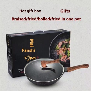 Maifanite-Poêle Wok antiadhésive de conception classique sans fumée et universelle pour cuisinière à induction, poêles à frire ménagères et poêles de gros - Product Image 4