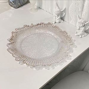 Wedding Charger <b>Plates</b> Elegant Clear Banquet Serving <b>Plates</b> & Decorative <b>Plate</b> Chargers for Events - Product Image 3