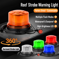 Luz de Advertencia Giratoria Magnética LED de 12V 24V, Luz Estroboscópica de Emergencia, Luz de Señalización de Tráfico de Seguridad para Techo de Camión
