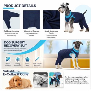 Traje Quirúrgico Lavable Anti-Lamido para Perros, con Logotipo Personalizado, para Recuperación Postoperatoria, Curación de Heridas, Destete y Aislamiento - Product Image 3