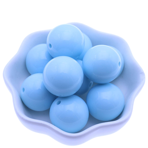 Grosir Warna Hijau Pucat 16Mm 20Mm Manik Plastik Bola Permen Karet Tebal Disko Besar untuk Kalung - Product Image 5