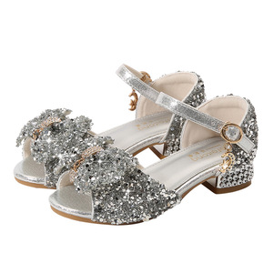 Princess <b>Sandals</b> with Rhinestones for Girls Anti-Slip Soft Sole Shoes Crystal Little Princess Shoes for Little & Middle Kids - Product Image 4