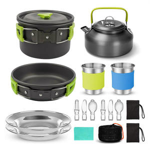 Ensemble de casserole et bouilloire portables pour une utilisation en extérieur - Fournitures de plein air - Ustensiles de cuisine de <span class=keywords><strong>camping</strong></span> - Ustensiles de cuisine en plein air - Product Image 1