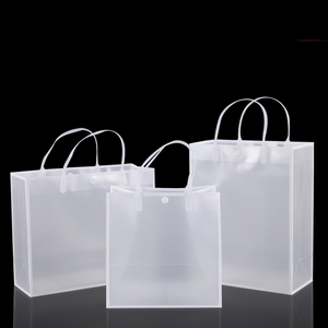 Pieghevole Più Forte Trasparente Logo Personalizzato Pacchetto di Plastica Con Manico IN PVC <span class=keywords><strong>Nido</strong></span> Chiaro Shopping Bag - Product Image 5