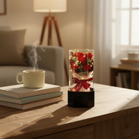 Coffret Cadeau de Noël 2026 avec Bouquet de Roses Éternelles et Ensemble Musical – Longue Durée