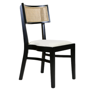 Chaise de salle à manger Franklin en bois massif empilable Sinofur avec dossier en cannage, pour événements et fêtes, qualité commerciale pour l'extérieur - Product Image 2