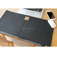 Tapis de souris de bureau en feutre gris foncé