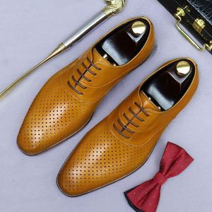 Chaussures d'été pour hommes 2025 – Oxfords en cuir véritable, décontractées et habillées, à bout pointu, antidérapantes et respirantes (cuir souple) - Product Image 6