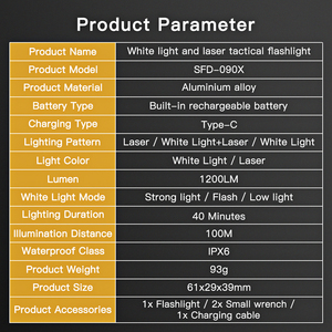 כוונת נקודה אדומה טקטית ולייזר עם תאורת לייזר ירוקה, מבנה אלומיניום לאביזרי ציד - Product Image 6