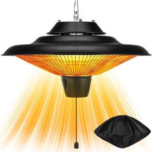 Chauffage infrarouge halogène électrique 2000W pour plafond, avec contrôle numérique, télécommande et lumière LED - Product Image 1