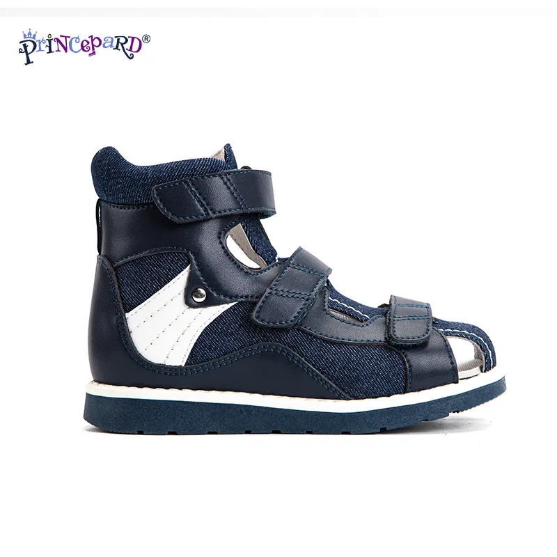 Princepard New Arrival Children's Sandals Denim Casual Boys Kids Orthopedic Sandals For Out Toeing Size 22-35