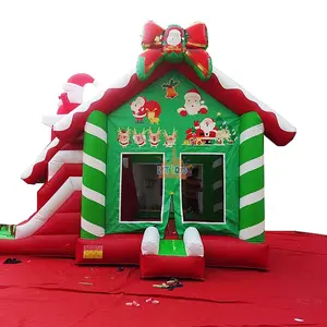 Забавные праздничные товары для украшения двора, надувной Рождественский замок для продажи
