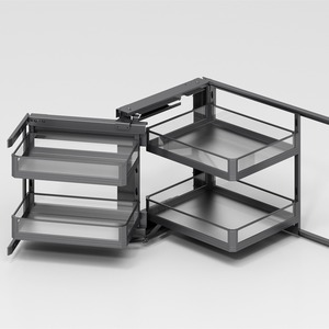TKK <span class=keywords><strong>Accesorios</strong></span> <span class=keywords><strong>para</strong></span> <span class=keywords><strong>Muebles</strong></span> <span class=keywords><strong>de</strong></span> <span class=keywords><strong>Cocina</strong></span> <span class=keywords><strong>de</strong></span> Estilo Moderno Unidad <span class=keywords><strong>de</strong></span> Despensa Extraíble Deslizante con Cierre Suave y Almacenamiento <span class=keywords><strong>para</strong></span> Gabinete Esquinero Mágico <span class=keywords><strong>de</strong></span> Cristal - Product Image 3