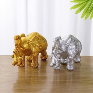 Estatua de Elefante Madre e Hijo Hecha a Mano al por Mayor, Estatua de Animal de Resina para Decoración Navideña del Hogar - Product Image 2