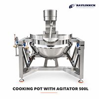 Cuve Automatique de Cuisson pour Confitures et Sauces 500L par Induction Acier Inoxydable 304 Vidange Hydraulique Malaxage