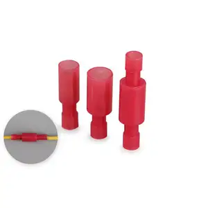 Red Split Nylon Fully Insulated Male Female Bullet Good Quality Quick Splice Wire Electrical Crimp Terminal Connector