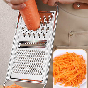 Râpe plate multifonctionnelle en acier inoxydable 3 en 1 Râpe polyvalente <span class=keywords><strong>pour</strong></span> râper le fromage, les légumes, le chocolat Râpe de cuisine - Product Image 5