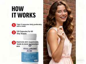 Capsules d'acide hyaluronique liposomale OEM sous marque privée 200 mg, 120 capsules, complément alimentaire pour la santé de la peau, des articulations, de l'intestin et des yeux - Product Image 5