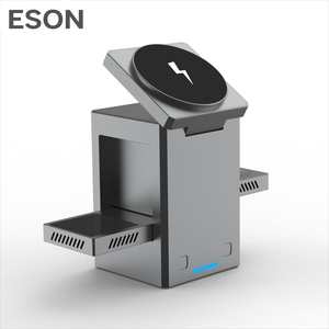 ESON 2025 Tendance 3-en-1 Station électronique pliable magnétique Chargeur sans fil compatible avec iPhone <span class=keywords><strong>Airpods</strong></span>, <span class=keywords><strong>Apple</strong></span> Watch - Product Image 1