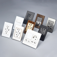 Interrupteur mural et prise 118 avec ports USB et Type-C, chargeur mural pour la maison, prise murale avec ports USB 1/2/3 voies 2 directions