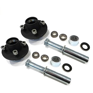 Kit de 2 roues pour conteneur maritime, roues à 4 goujons, essieu de <span class=keywords><strong>remorque</strong></span> robuste pour conteneur maritime - Product Image 1
