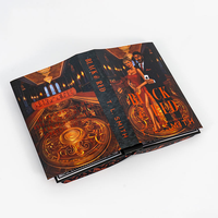 Création de modèles de livres de luxe personnalisés à couverture rigide, service d'impression de livres avec bordure dorée et jaquette.