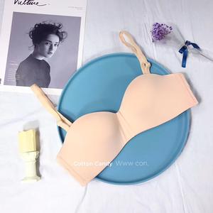 Dropshipping soutien-gorge confort à bretelles ajustées <span class=keywords><strong>Tube</strong></span> Solid Color Teen Girls Push up Wireless Bra 3/4 a B Small Cup Seamless Bra - Product Image 5