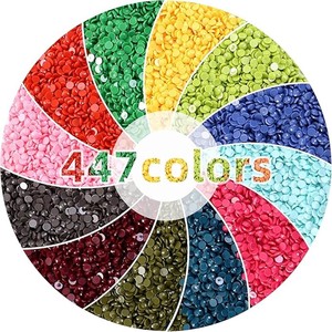 Perles de mosaïque rondes en résine acrylique S-01 <span class=keywords><strong>DMC</strong></span> 447 couleurs 2,8 mm pour <span class=keywords><strong>broderie</strong></span> et peinture <span class=keywords><strong>diamant</strong></span> - Product Image 1