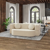 Sofá Modular de Compresión Moderno de Alta Calidad, Sofá de Esponja para Sala de Estar, Sofá de Compresión Mágico 2 en 1, Foshan