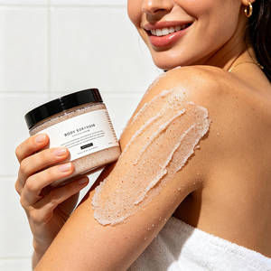 Exfoliante corporal <span class=keywords><strong>de</strong></span> arroz, cacao y sal, con burbujas <span class=keywords><strong>de</strong></span> oro, envasado en frasco <span class=keywords><strong>de</strong></span> vidrio, con materiales pequeños, incluye mini mantequilla roja <span class=keywords><strong>de</strong></span> un kilo. - Product Image 3