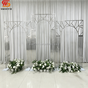 ชุดซุ้มแต่งงานโลหะสีทองหรูหรา ขนาด 8-9 ฟุต แบบถอดประกอบได้ สไตล์โมเดิร์น ทำจากสแตนเลส สำหรับตกแต่งงานแต่งงาน - Product Image 3