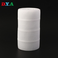 Bande élastique pliable en polyester tricoté blanc et noir de 110 mm, 120 mm, 130 mm sur mesure pour drapeaux, bannières publicitaires et accessoires vestimentaires