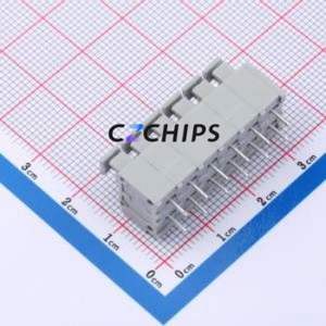 MX235-5.0-06P-GY01-Cu-A Spring Terminal Block Through hole Component (THT),P=5mm Connector 1x6P 5mm Gray Through Hole - Product Image 2