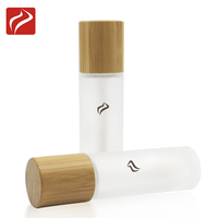 Conteneur de correcteur de liquide, tube en plastique pour brillant à lèvres, avec capuchon en bambou, 30ml, vente en gros