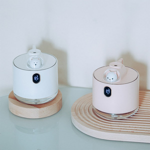 Ultrasonic Humidifier Mini Desk USB Portable <b>With</b> Night <b>Light</b> And <b>Timer</b> For Home Office Use - Product Image 1