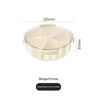 Plateau de service rond multifonctionnel en PP, durable, transparent, avec couvercle rabattable, qualité alimentaire, écologique, pour bonbons et en-cas
