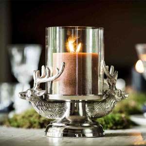Vaisselle Centres de table Décor Haute Qualité Bougie Pilier Titulaire Meilleur Vendeur Cerf Cerf Bougeoir avec Verre Votive pour Mariage - Product Image 3