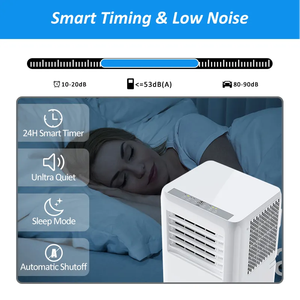 Climatiseur portable 7000 BTU à installation facile avec télécommande, écran LED et déshumidificateur puissant - Product Image 2