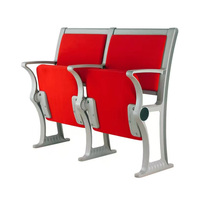 Mobilier scolaire en bois pour amphithéâtre universitaire : bancs d'audience escalonnés et chaises d'escalier pour salle de classe