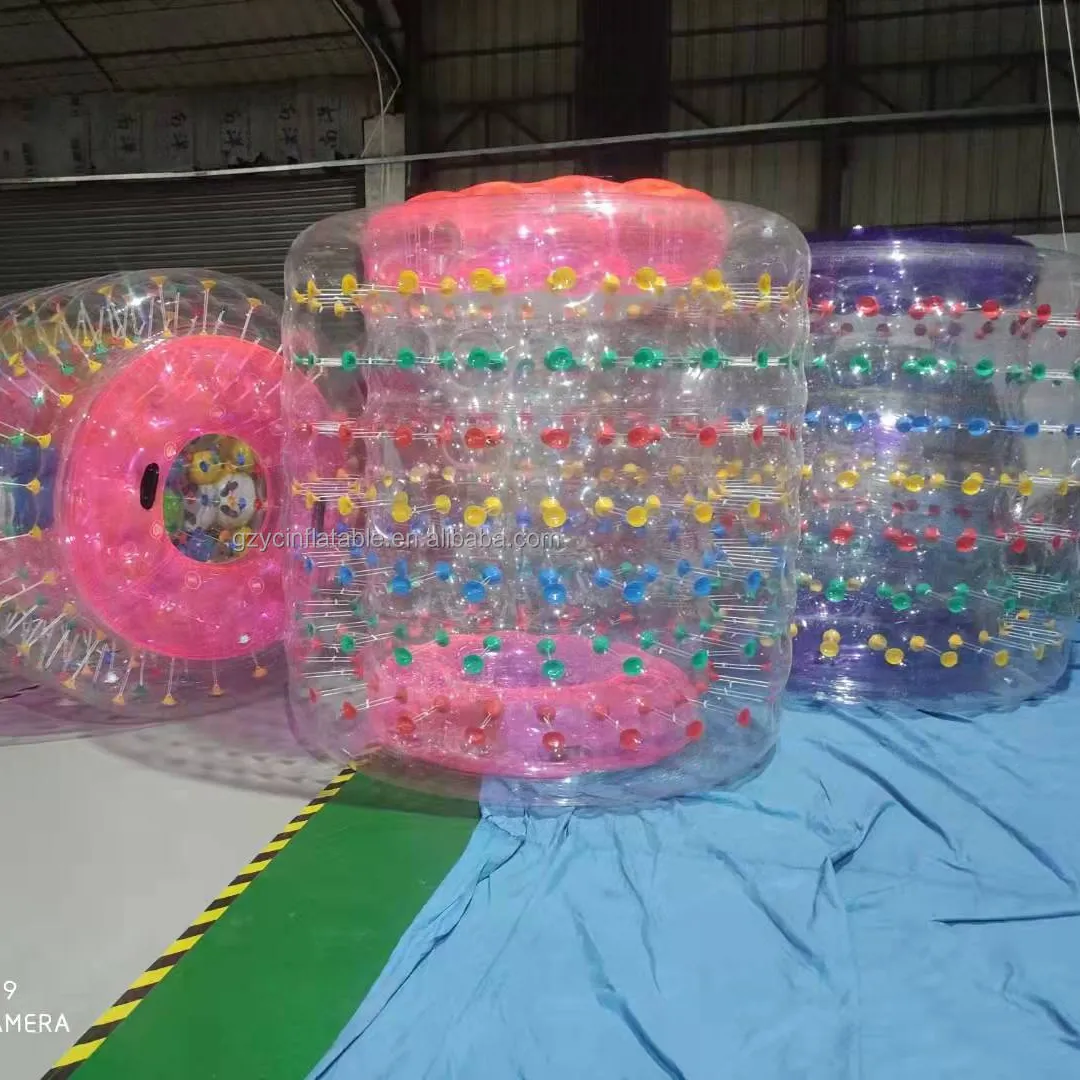 Guangzhou coloré TPU PVC hamster humain roulant à l'intérieur roue à eau piscine roue gonflable à vendre