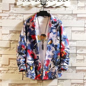 Chemises en Coton de Haute Qualité Imprimées Hawaïennes à Manches Longues Décontractées pour Homme en Gros - Product Image 5