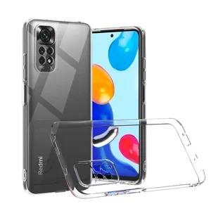 Yüksek kalite 2.0mm temizle boş arka kapak TPU cep telefonu aksesuarları Xiaomi Redmi için 10C not 11s 11 pro artı 9 Pro Max