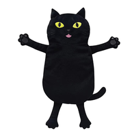 Micro-ondes Heat Pack Lavande Graines De Lin Amovible Et Lavable Poupée De Chat Noir Pour Épaule Et Cou Oreiller Coussin Chauffant