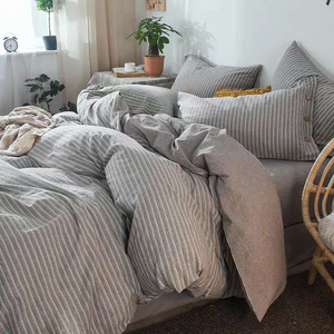 Wholesale <strong>Luxury</strong> <strong>King</strong> <strong>Size</strong> Summer Cotton Linen 4pcs Bed Sheet <strong>Bedding</strong> <strong>Sets</strong> - Product Image 1