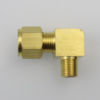 Raccord coudé femelle à double ferrule en laiton 6 mm (1/8 po) à filetage interne, haute pression, pour pulvérisation d'eau, à déconnexion rapide