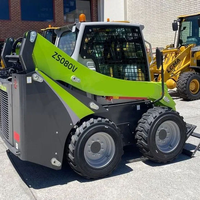 Chargeuse compacte sur roues ZS080V avec bras de levage vertical, godet de 0,4 m³, mini-chargeuse compacte pour la construction, l'aménagement paysager et le déneigement