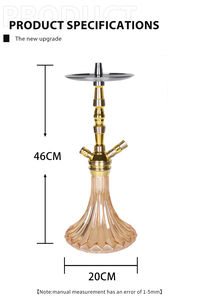 ชุดมอระกู่อลูมิเนียมแบบพกพาชุดเต็มชิชาชิชาชิชาอาหรับอาหรับ - Product Image 3