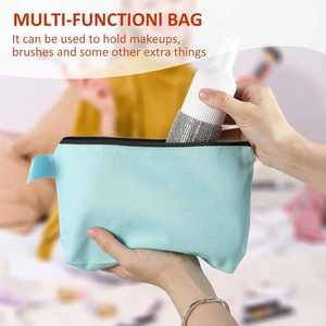 Estuche de Lona Multiusos Económico para Viajes y Biblioteca con Cierre, para Niños, Niñas y Adolescentes, para Lápices de Colores y Cosméticos - Product Image 4