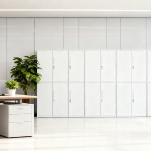 Armadio Archivio Robusto con Serratura Design Moderno Ecologico per Casa e Ufficio Armadietto Commerciale a 4 Ante con Chiave - Product Image 4